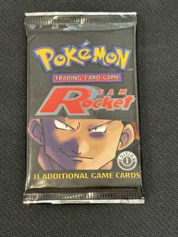 Pokemon 1st Edition Team Rocket Pokemon Booster Pack Giovanni WOTC - Image 1