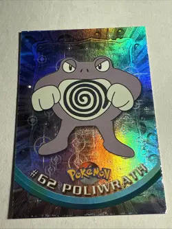 Topps Pokemon Poliwrath #62 (TV Animation Edition) Holo Foil Blue Logo NM - Image 1