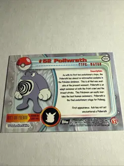 Topps Pokemon Poliwrath #62 (TV Animation Edition) Holo Foil Blue Logo NM - Image 2