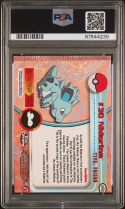 MisCut 2000 Topps Chrome Pokemon T.V. Nidorina #30 PSA 9(MC) - Image 2