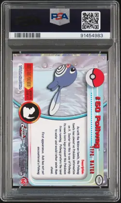 MisCut 2000 Topps Chrome Poliwag #60 Pokemon PSA 9(MC) Very Rare - Image 2