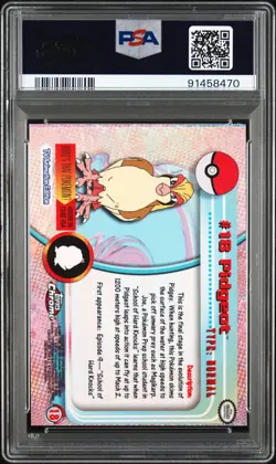 MisCut 2000 Topps Chrome Pokemon T.V. Pidgeot #18 Pokemon T.V. PSA 9(MC) - Image 2