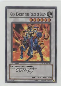 Gaia Knight the Force of Earth 1st Ed. YuGiOh 5D's Starter Deck #5DS1-EN042 u3f - Image 1