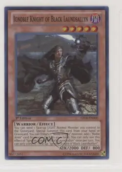 SR - Ignoble Knight of Black Laundsallyn 1st Ed. YuGiOh Abyss Rising 4y7 - Image 1