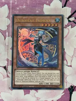 Yugioh! Dracotail Faimena *Ultra Rare* EUROPEAN ENGLISH JUSH-EN002 - Image 1
