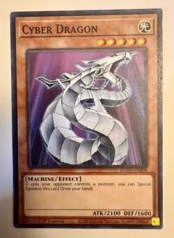 Cyber Dragon EGO1-EN009 Yugioh Trading Card 1st Edition MP - Image 1