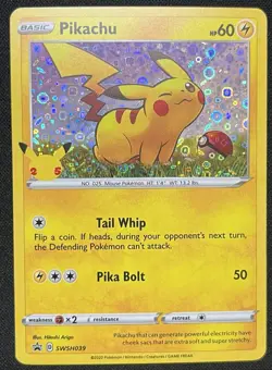 [NM] Pikachu 25th Anniversary Card SWSH039 HOLO Promo Pokemon General Mills - Image 1