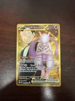 Destined Rivals Gold Team Rockets Mewtwo EX Hyper Rare Card 240/182 - Image 2