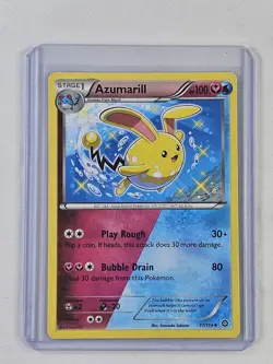 Pink Fairy Type Azumarill Pokemon Card Discontinued - 77/114 -Near Mint - Image 1