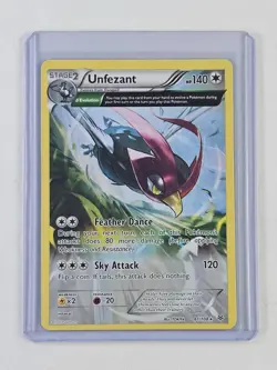 Unfezant 81/108 XY Roaring Skies - Full Art - Non Holo -Pokemon Card - NM - Image 1