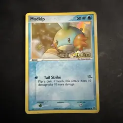 Pokemon Card - Mudkip Emerald 56/106 Reverse Holo Stamped - Image 1