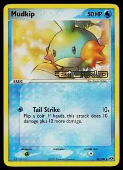 Pokemon Card - Mudkip Emerald 56/106 Reverse Holo Stamped - Image 1