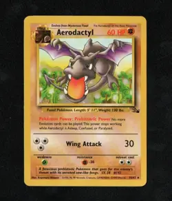 Aerodactyl 16/62 1999 Fossil Set Pokemon Card TCG Vintage WOTC Non Holo Rare Mp - Image 1