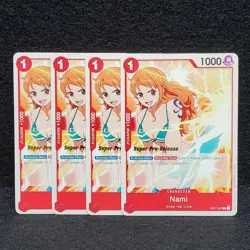 ONE Card (x4) - Nami Super Pre-Release Stamped ST01-007 One Piece TCG English NM - Image 1