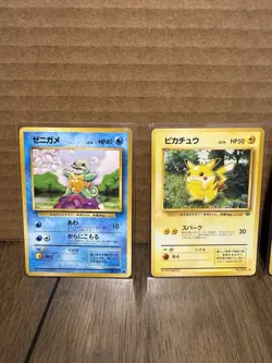 Squirtle, Pikachu,& Blaine’s Charmander Pokemon Card Japanese TCG Pocket Monster - Image 4
