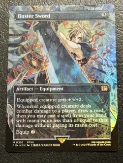 Buster Sword (Borderless) Final Fantasy Foil Mtg - Image 1