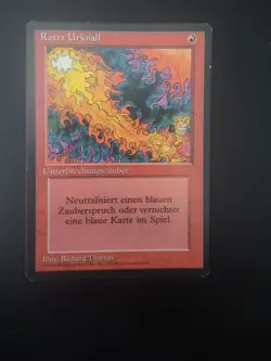 TCG MTG FBB German Roter Urknall / Red Elemental Blast MP with Misprint Circle - Image 1