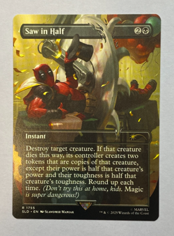 MTG - Secret Lair X Marvel's Deadpool - Saw in Half - NM - Image 1