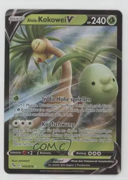 Alolan Exeggutor V German Pokemon Sword & Shield Pokemon Go #005 10zj - Image 1