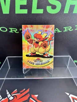 Topps Pokemon TV Animation 1999 Series 3 Magmar #126 Blue Logo Rainbow Holo - Image 1