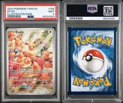 ‼2024 POKEMON TWM EN EEVEE ILLUSTRATION RARE PSA GRADE 9💨 SHIPS SAME DAY! - Image 3