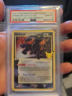 English PSA 10 Umbreon Pokemon Celebrations 25th Anniversary - Image 1