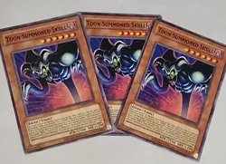 Yugioh 3x Playset Toon Summoned Skull RP01-EN064 Common Retro Pack Reprint New! - Image 1