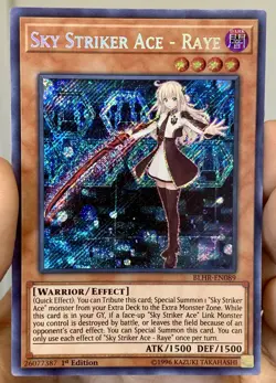 Yugioh 1xCopy Sky Striker Ace Raye BLHR-EN089 Secret Rare 1st Ed NM w/Tracking - Image 3