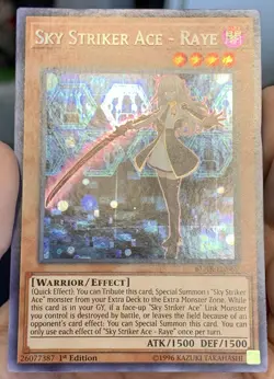 Yugioh 1xCopy Sky Striker Ace Raye BLHR-EN089 Secret Rare 1st Ed NM w/Tracking - Image 4