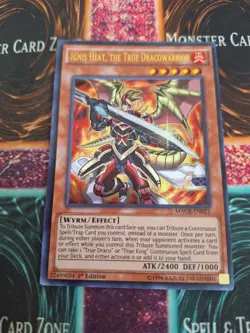 Yugioh Ignis Heat, the True Dracowarrior MACR-EN021 Ultra Rare 1st Edition NM - Image 1