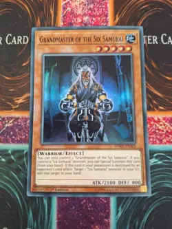 Yugioh Grandmaster of the Six Samurai SPWA-EN009 Super Rare 1st Edition NM - Image 1