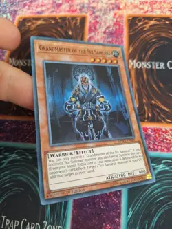 Yugioh Grandmaster of the Six Samurai SPWA-EN009 Super Rare 1st Edition NM - Image 2