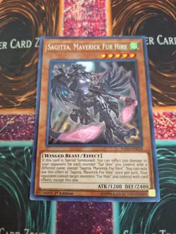 Yugioh Sagitta, Maverick Fur Hire DASA-EN020 Secret Rare 1st Edition Near Mint - Image 1