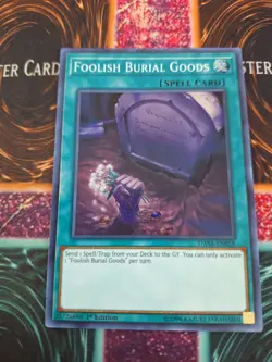 Yugioh Foolish Burial Goods DASA-EN058 Super Rare 1st Edition Near Mint - Image 1
