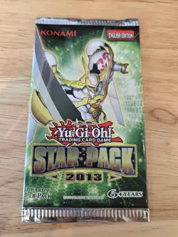 Yu-Gi-Oh TCG Star Pack 2013 3-Card Booster Pack 1 Starfoil Card/Pack English NEW - Image 1