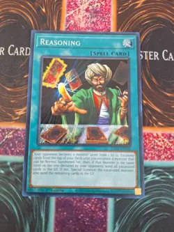 Yugioh Reasoning RA01-EN052 Secret Rare 1st Edition Near Mint - Image 1