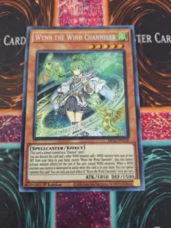 Yugioh Wynn the Wind Channeler MP21-EN158 Prismatic Secret Rare 1st Edition NM - Image 1