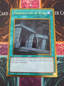 Yugioh Preparation of Rites PGL2-EN054 Gold Rare 1st Edition Near Mint - Image 1