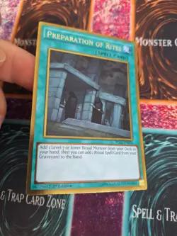 Yugioh Preparation of Rites PGL2-EN054 Gold Rare 1st Edition Near Mint - Image 2
