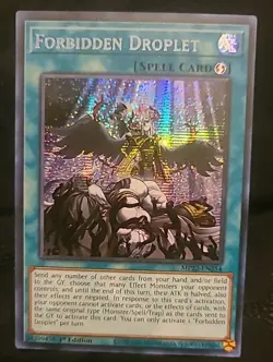 Yugioh Forbidden Droplet MP22-EN254 holo Secret Rare 1st Edition NM - Image 1