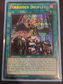Yugioh Forbidden Droplet MP22-EN254 holo Secret Rare 1st Edition NM - Image 1