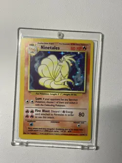 Pokemon Card Ninetales Base Set 12/102 Holo Unlimited Holo Rare Card - Image 1