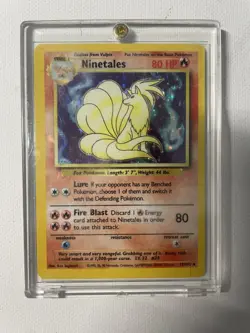 Pokemon Card Ninetales Base Set 12/102 Holo Unlimited Holo Rare Card - Image 2