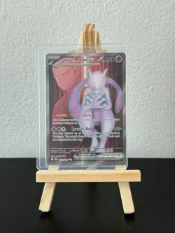 Team Rocket's Mewtwo ex #213/182 Ultra Rare - Destined Rivals Pokemon Card NM/M - Image 1