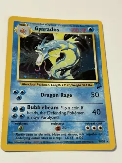 Pokemon Gyarados Holo Rare Card 7/130 Base Set 2 BS2 Moderate Play MP - Image 1