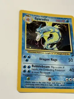 Pokemon Gyarados Holo Rare Card 7/130 Base Set 2 BS2 Moderate Play MP - Image 2
