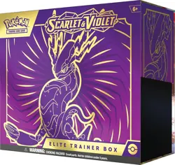 Pokemon TCG Scarlet & Violet Elite Trainer Box Miraidon Purple 9 Boosters Card - Image 2