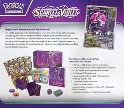 Pokemon TCG Scarlet & Violet Elite Trainer Box Miraidon Purple 9 Boosters Card - Image 3