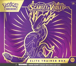 Pokemon TCG Scarlet & Violet Elite Trainer Box Miraidon Purple 9 Boosters Card - Image 5