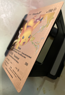 Pikachu V Gold Foil Fan Art Textured Collector Pokemon Card HP190 #43/185 - Image 5